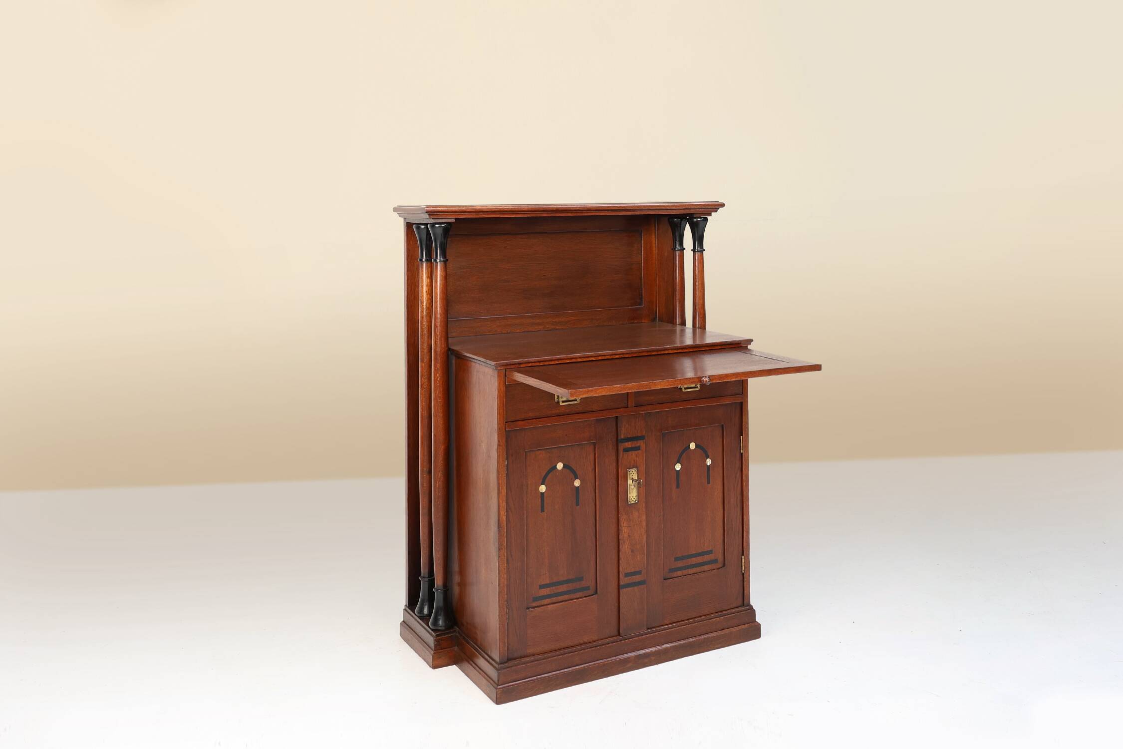 Secession high cabinet the Vienna Art Nouveau style, Austria ca. 1905