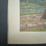 Lithographie par Henri Rivière L'Averse - La Féérie des Heures