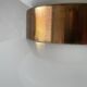 Large table lamp or floor lamp in opal glass and brass body, 1960s, Italy.