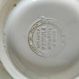 Trio of Italian 1970s deep plates, ochre brown floral decoration