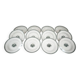 Set of 12 deep plates in Earthenware L'Amandinoise St Amand