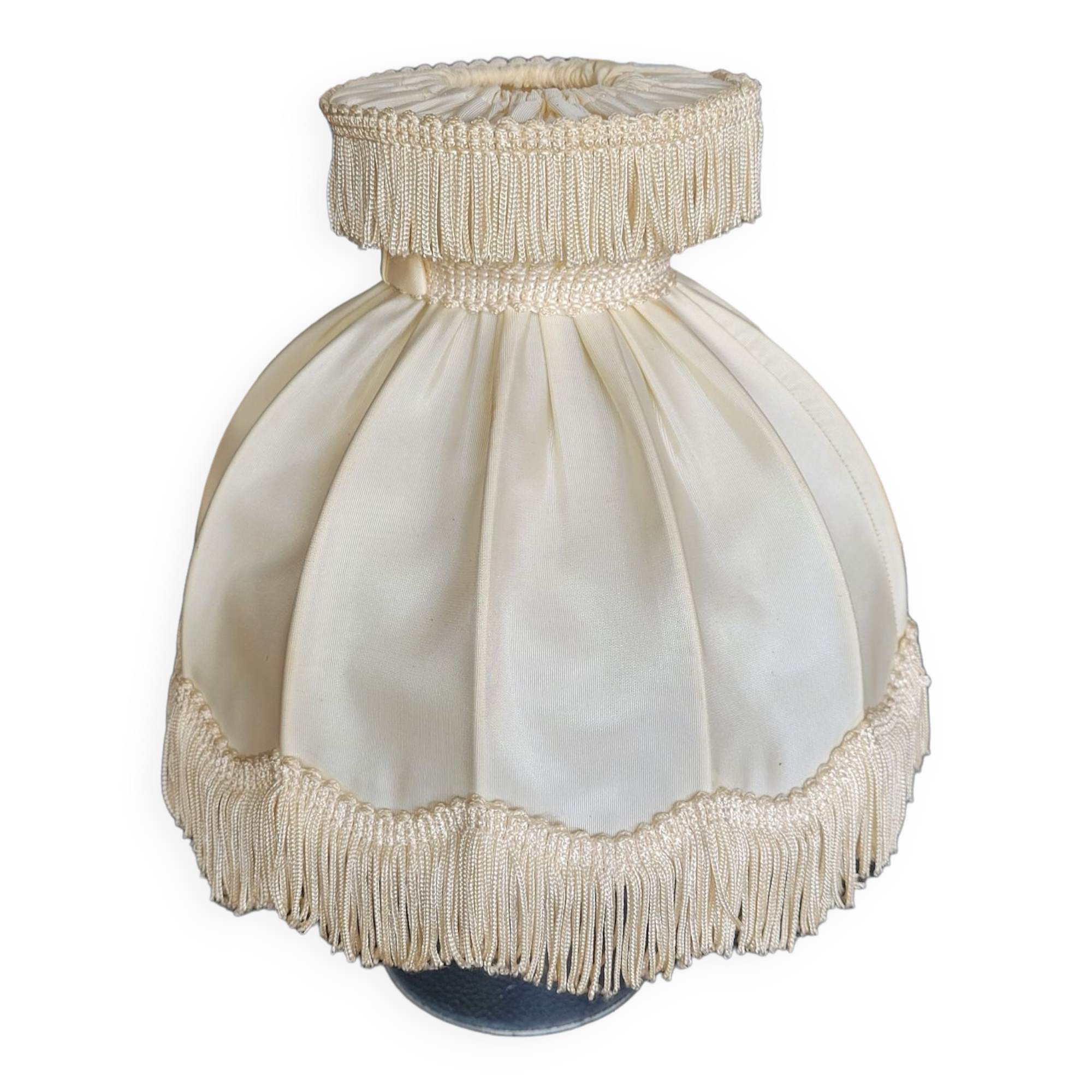 Antique lampshade with fringes