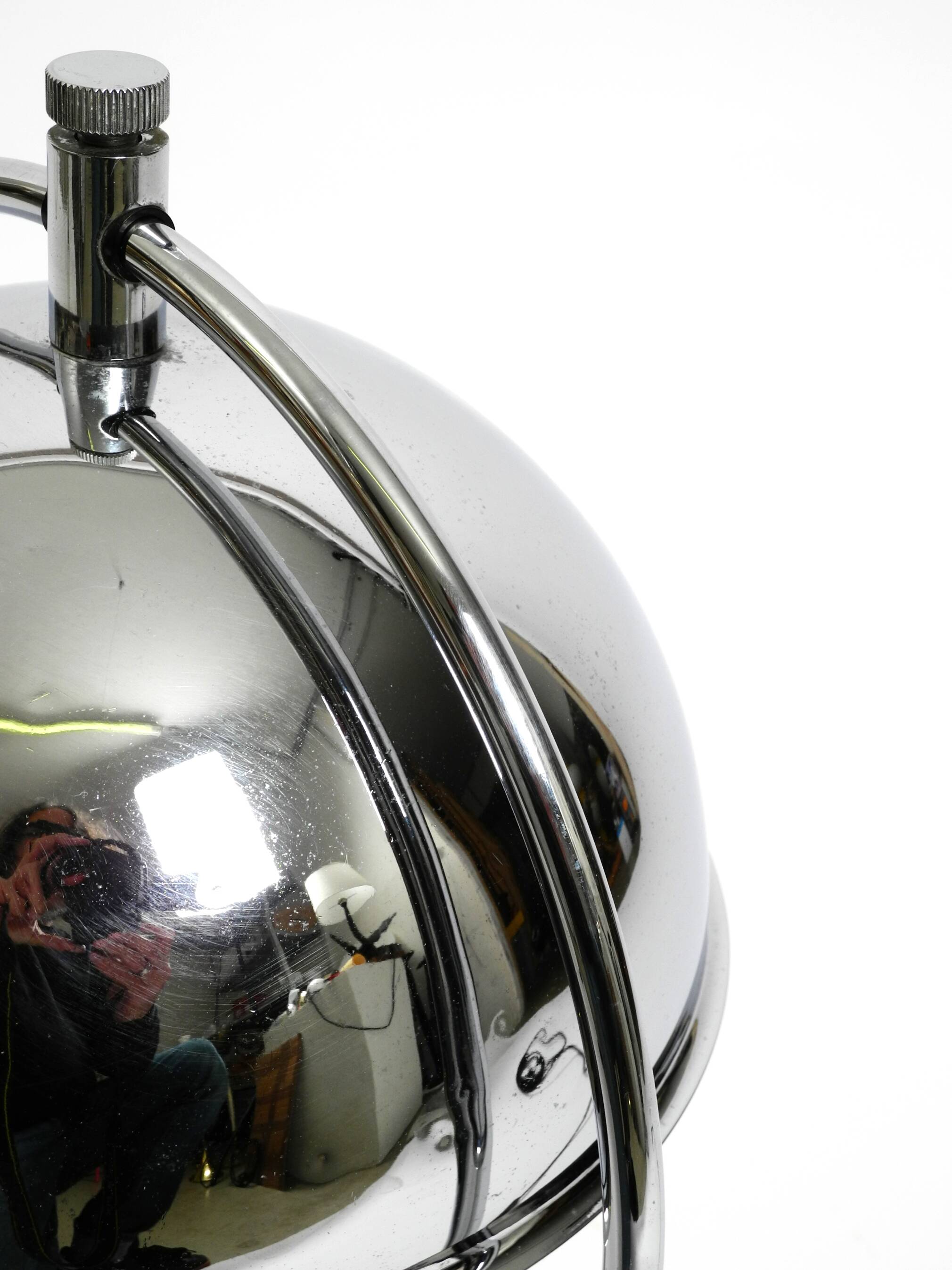 Large exceptional 1960s chrome table lamp by Gebrüder Cosack