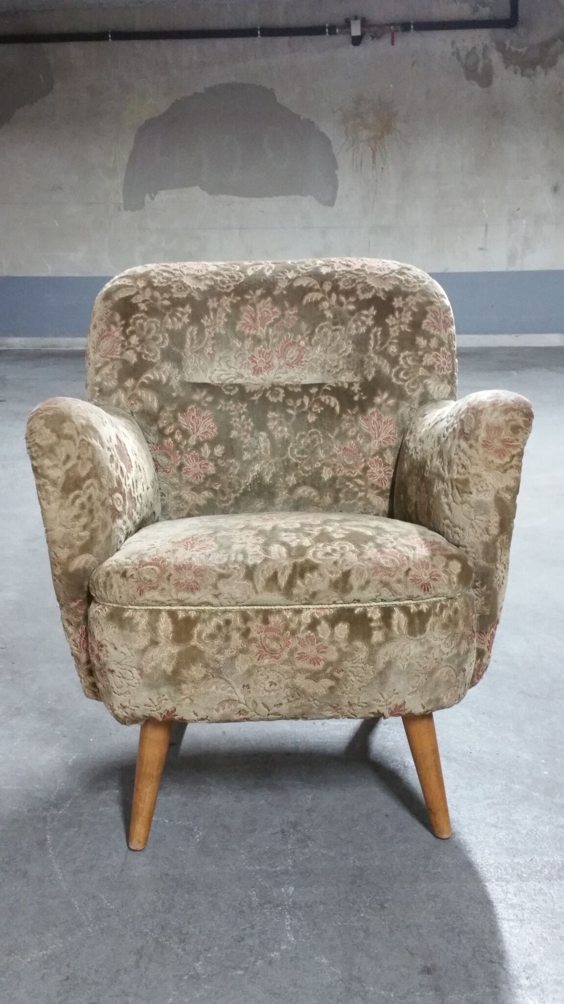 Pair of armchairs flower 50s