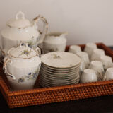 Tea set - 1930s Limoges porcelain - Signed Limoges