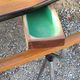 Vintage valet in wood, chrome metal and vinyl from the 60s