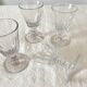 4 old crystal wine glasses Cato Saint Louis 19th century