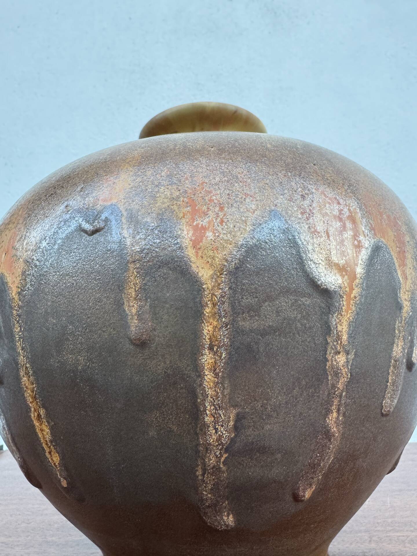 Large flared stoneware vase Art Deco