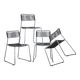 Ensemble de 4 chaises en scoubidou noir