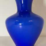 Electric blue opaline vase