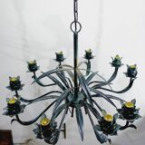 10-light leaf chandelier