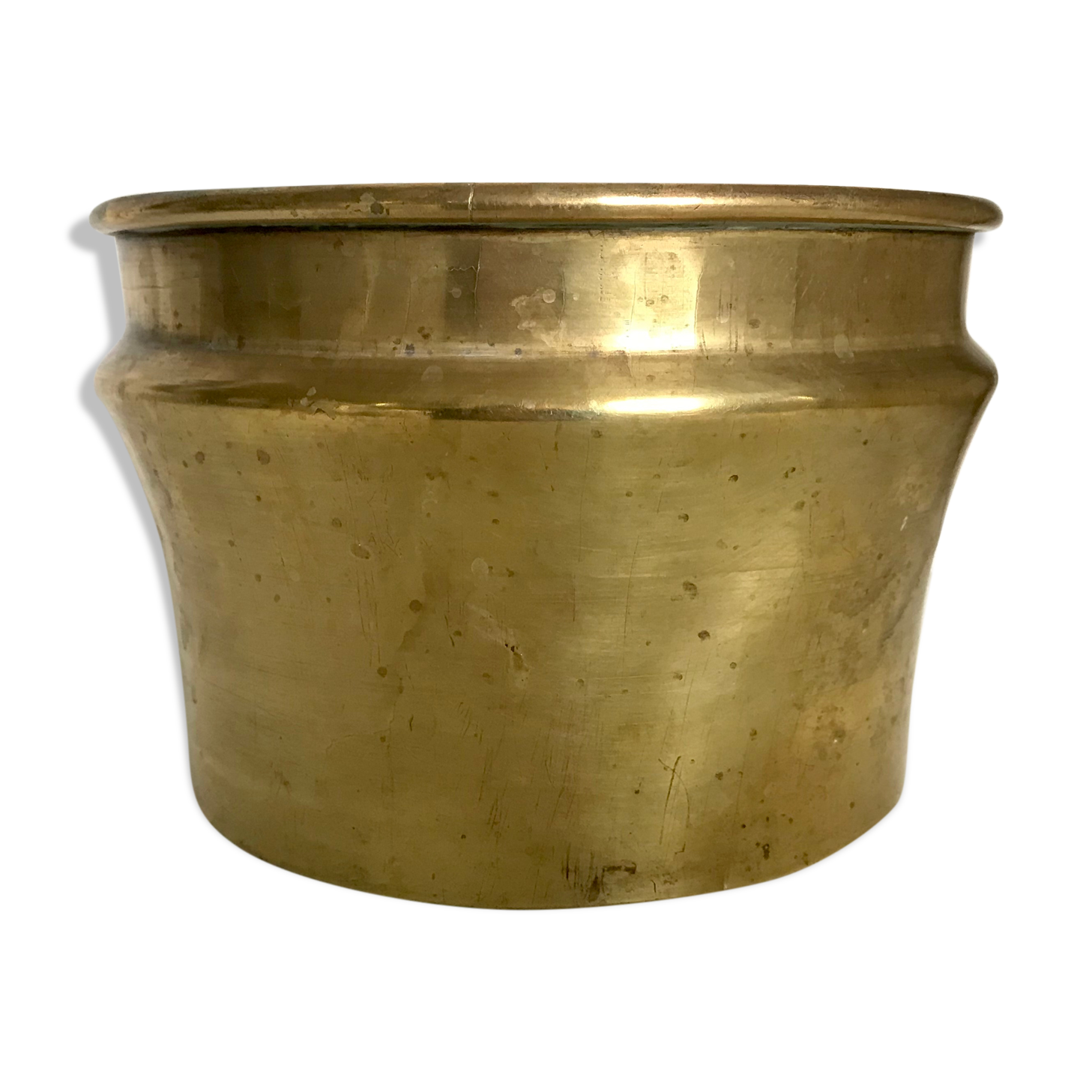 Vintage brass pot cover