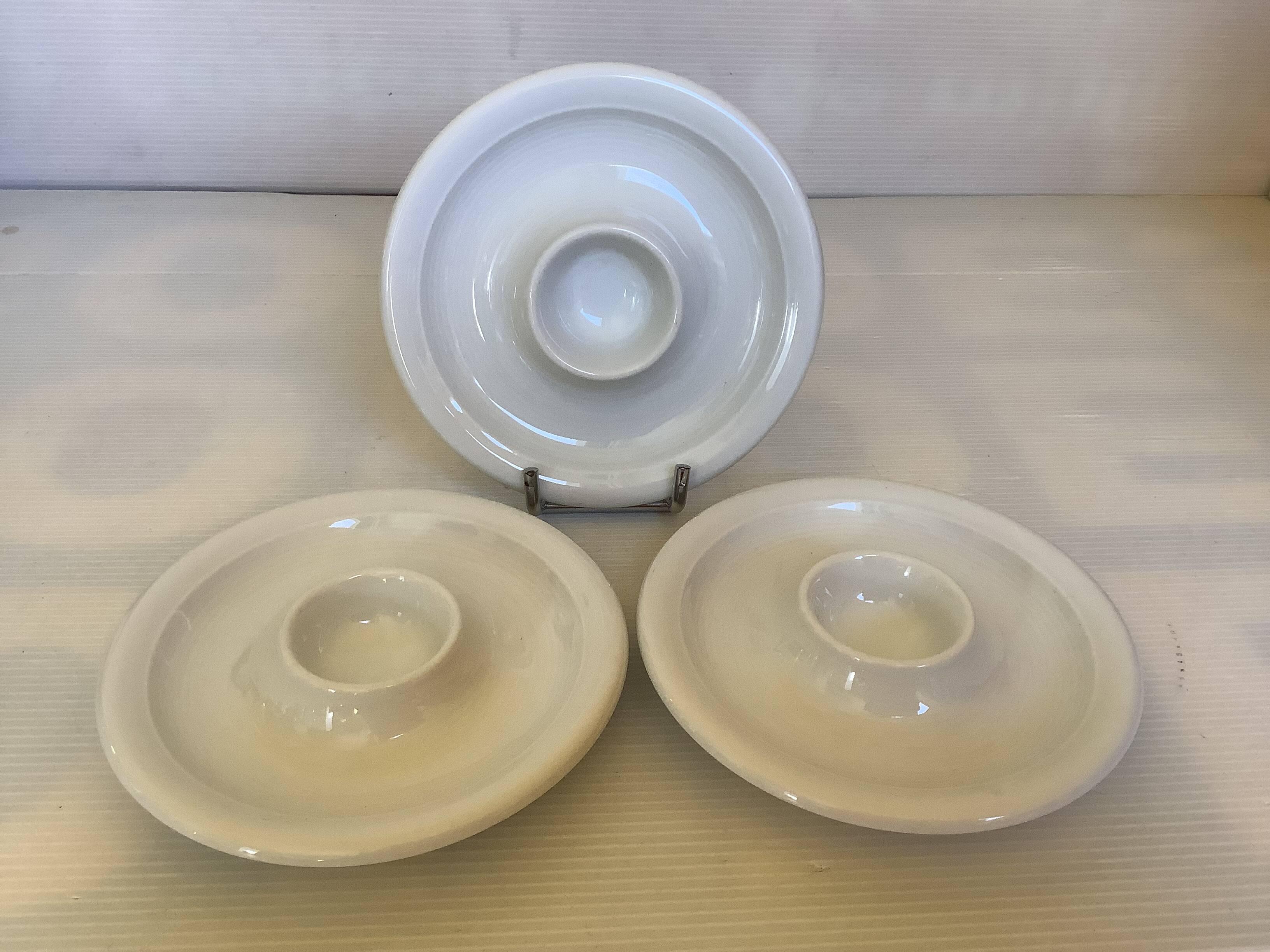 Trio of white egg cups Thomas Germany
