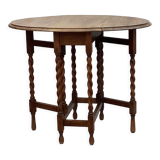 Oak wood table dimension: height -72cm- width -89cm- depth -31.5 to 89cm-