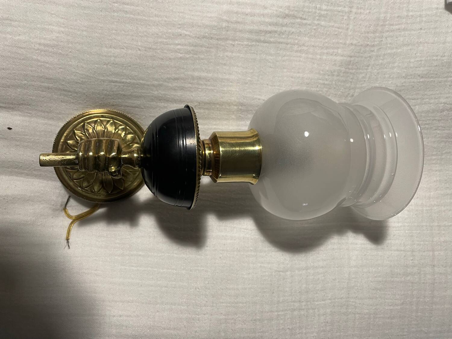 Art deco torchiere wall light