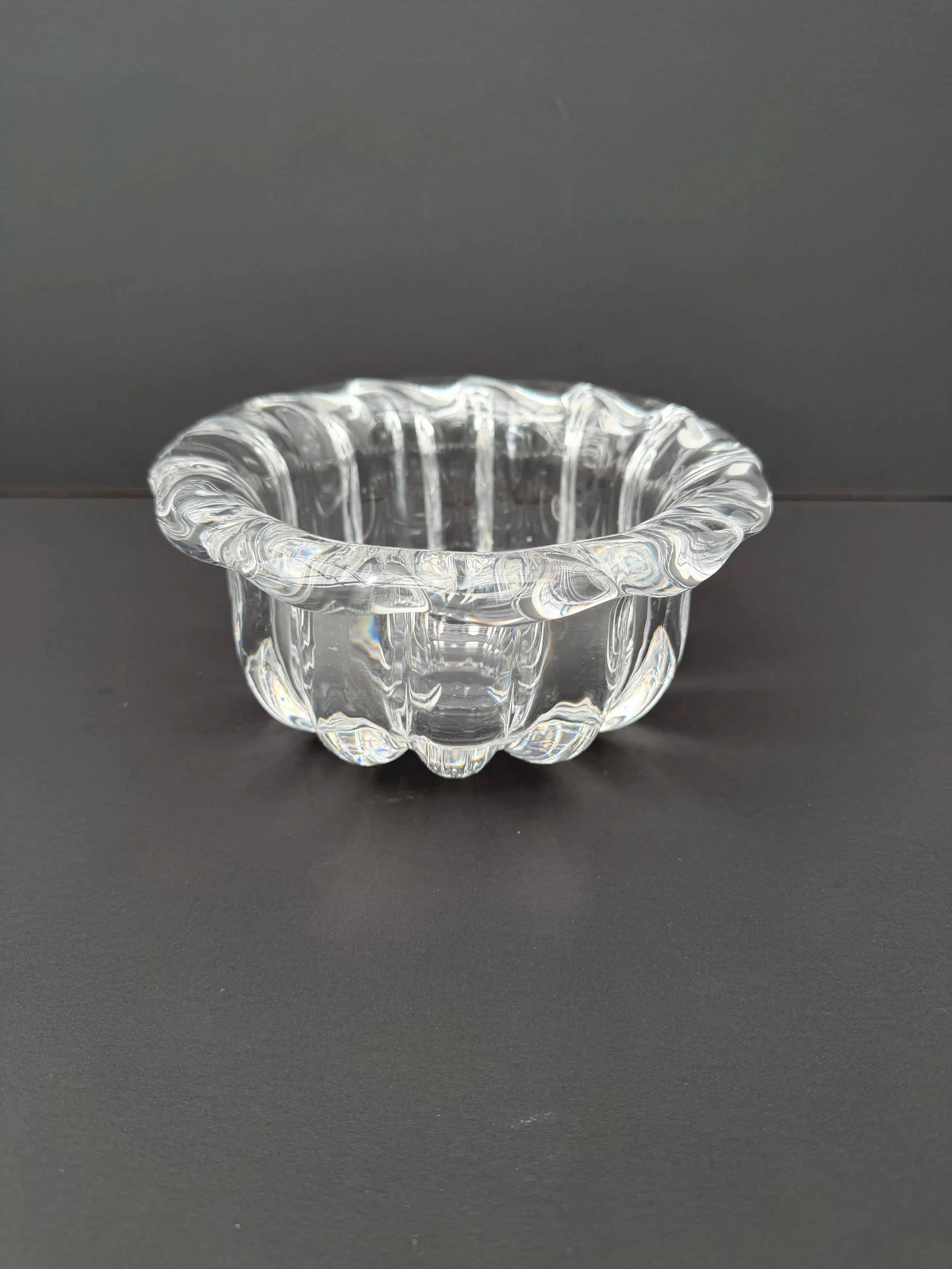 Orrefors crystal catchall, Sweden 1970