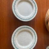 Pair of vintage Iron Earth serving dishes