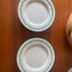 Paire de plats de service Terre de fer vintage