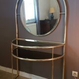 Gilded metal dressing table, Italy, 1980s