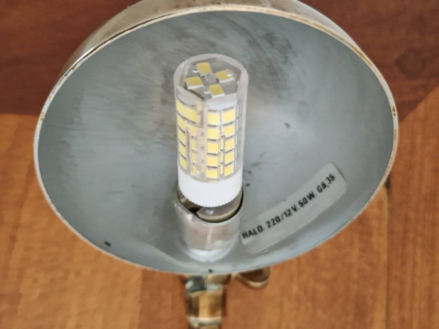80s brass desk lamp