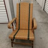 Bamboo and rattan long chair
