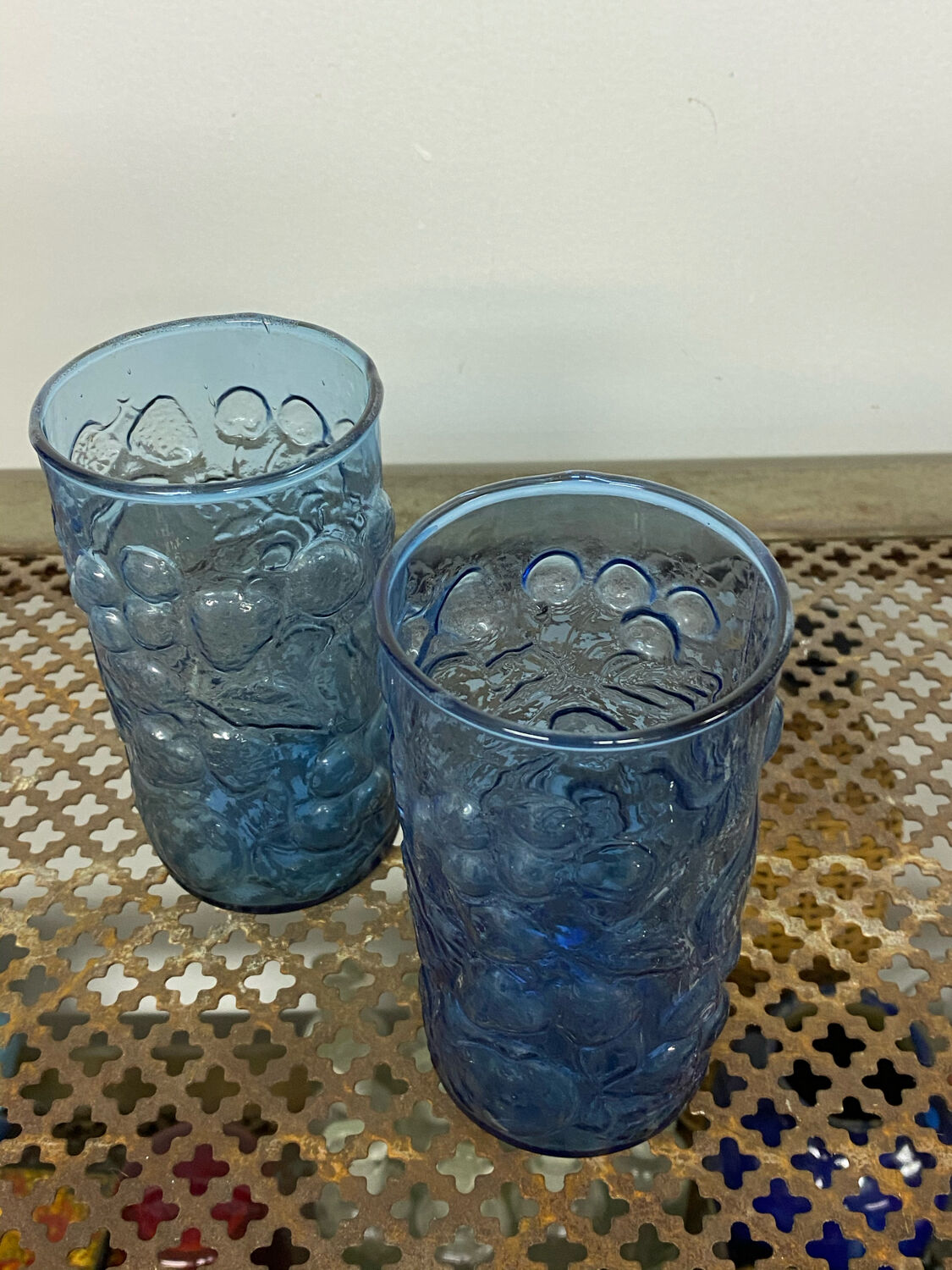 Blue lemonade glasses