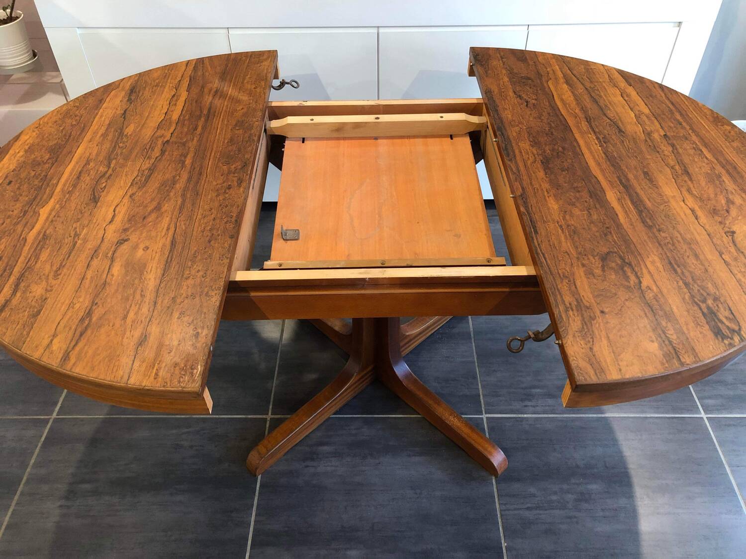 Vintage Scandinavian Baumann style extendable table in Rosewood 1970s
