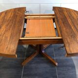 Vintage Scandinavian Baumann style extendable table in Rosewood 1970s