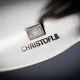 Serving spoon Christofle model America in silver-plated metal, design by Luc Lanel.