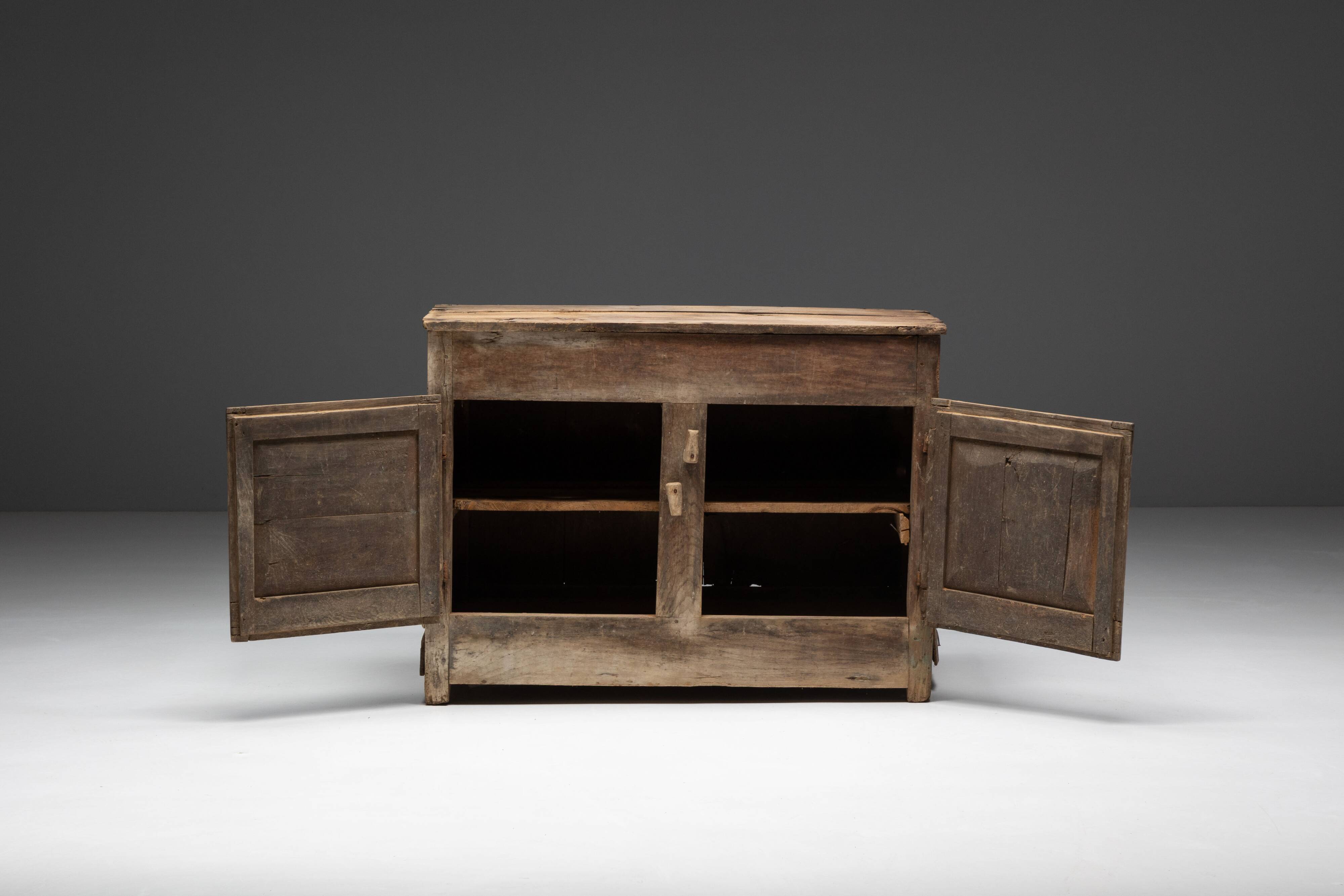 Rustic Wabi Sabi Cabinet, France, 19th Century