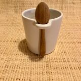 Enamelled ceramic cup of French handmade