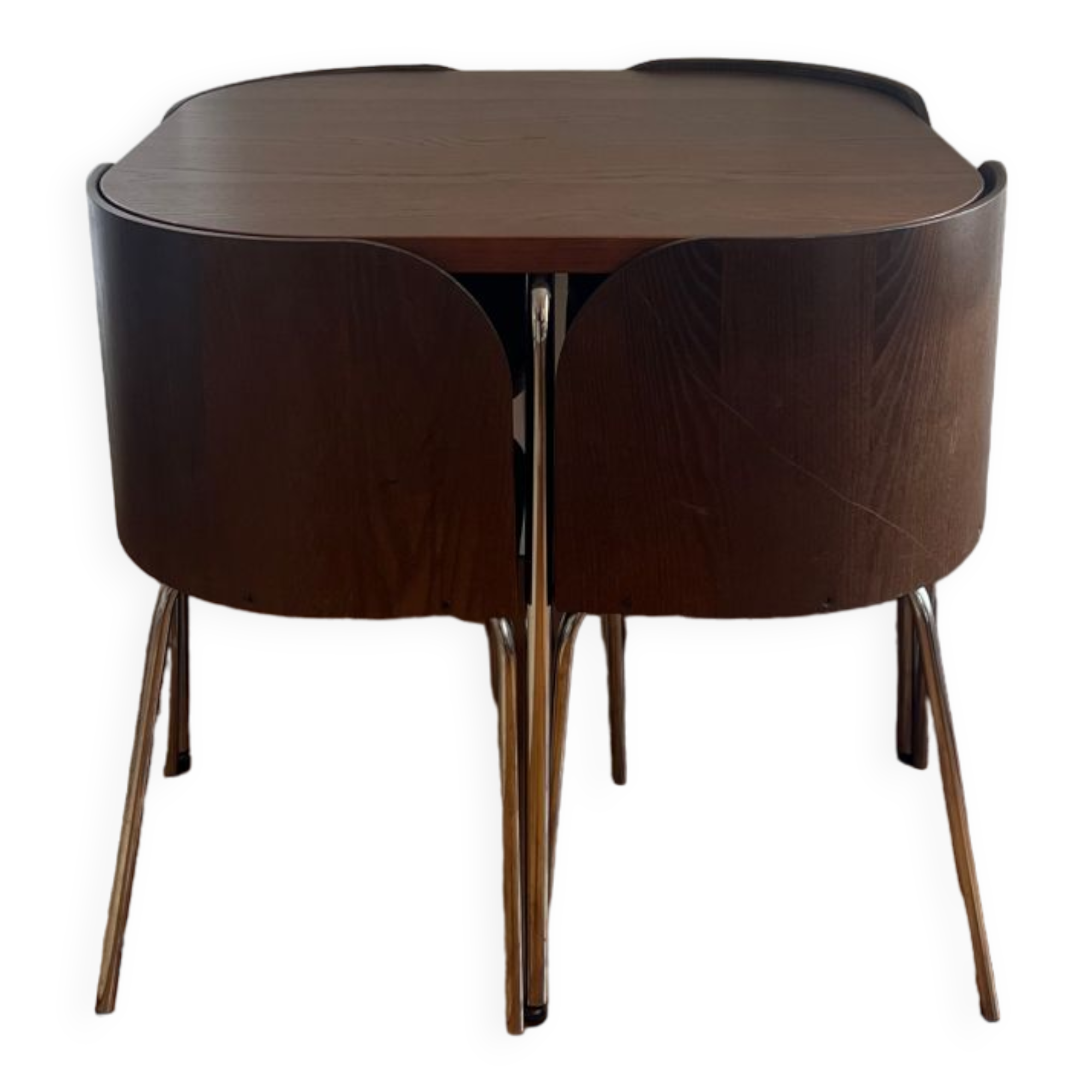 Fusion vintage table chair dining set by Sandra Kragnert for Ikea, Swedish 1970
