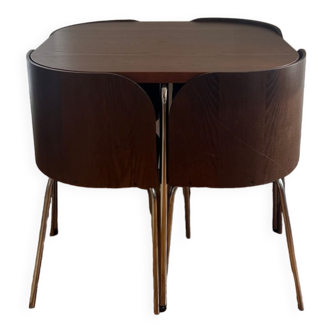 Fusion vintage table chair dining set by Sandra Kragnert for Ikea, Swedish 1970