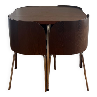 Ensemble de repas table chaises vintage Fusion par Sandra Kragnert pour Ikea, Suédois 1970
