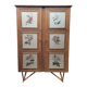 Vintage 1960s split bamboo and rattan wardrobe