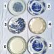 Vintage blue green dinner plates