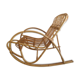 Fauteuil à bascule en rotin