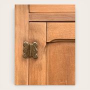 Grand Parisian buffet with billot and butterfly hinges, raw wood, 1930.