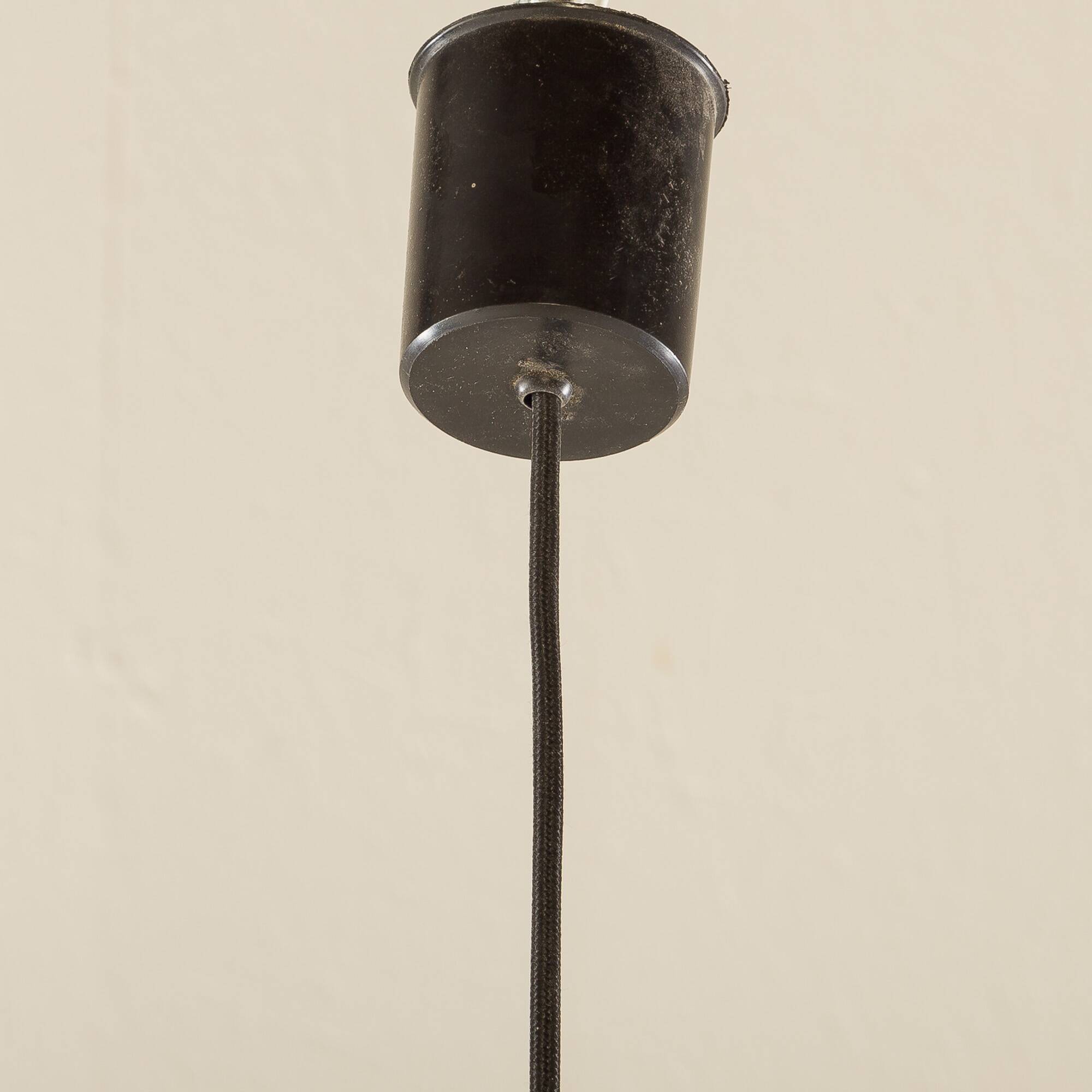 Italian mid century modern opaline glass pedant lamp, 1970s