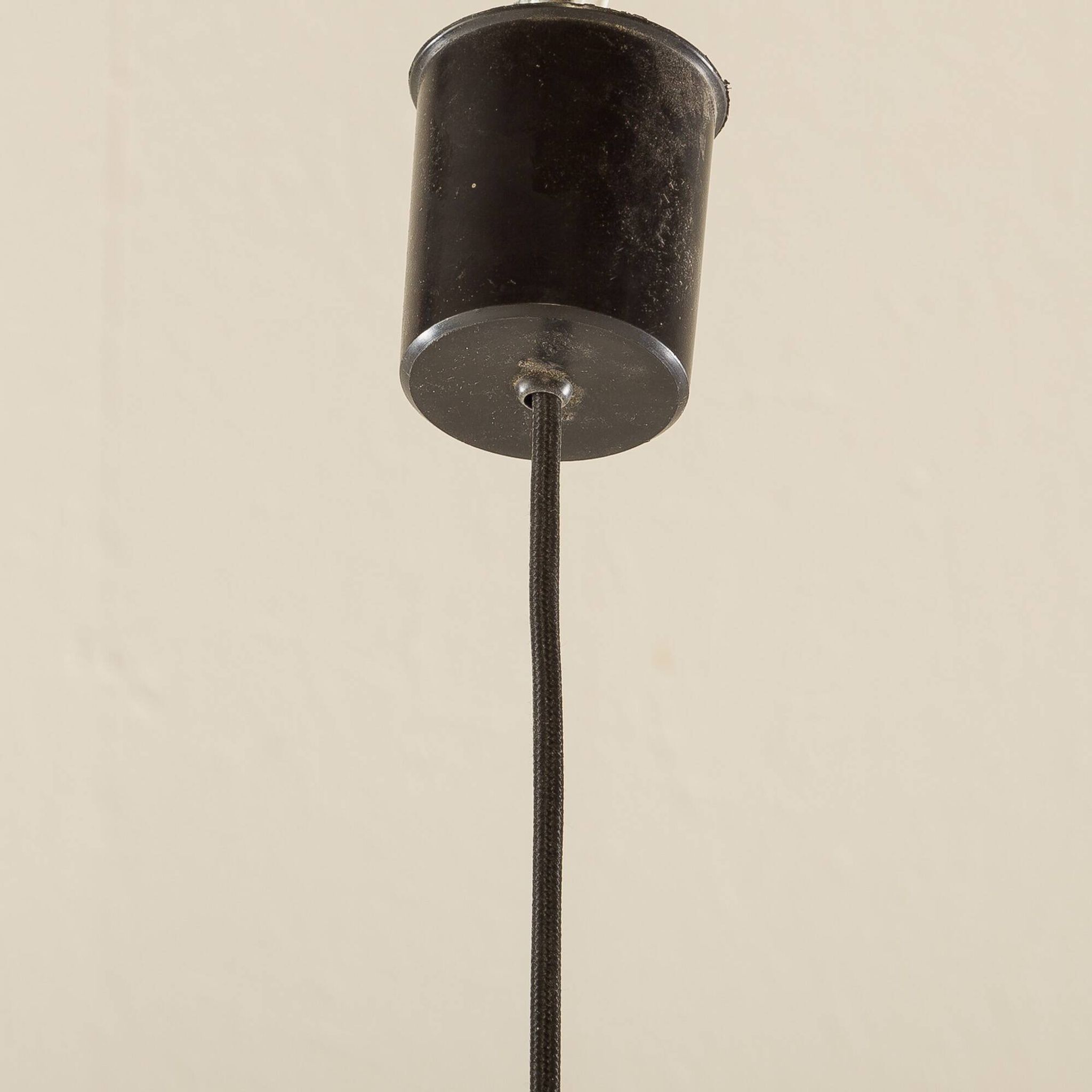 Italian mid century modern opaline glass pedant lamp, 1970s