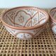 Lot of small bowls of peach pink ceramic