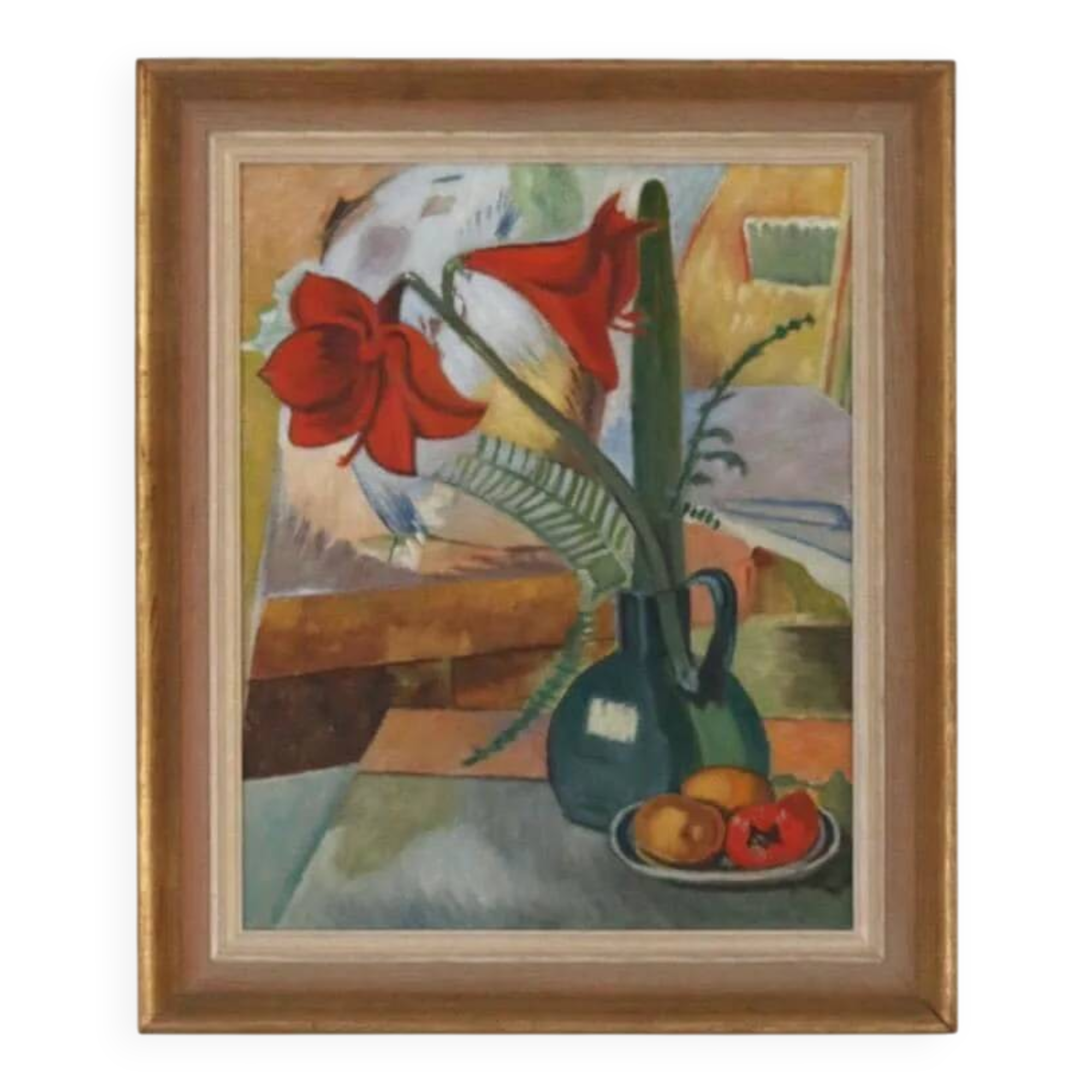 “Amaryllis and Fruit” by A. Lindblom