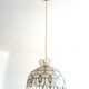 Suspension in art deco mother-of-pearl with drops