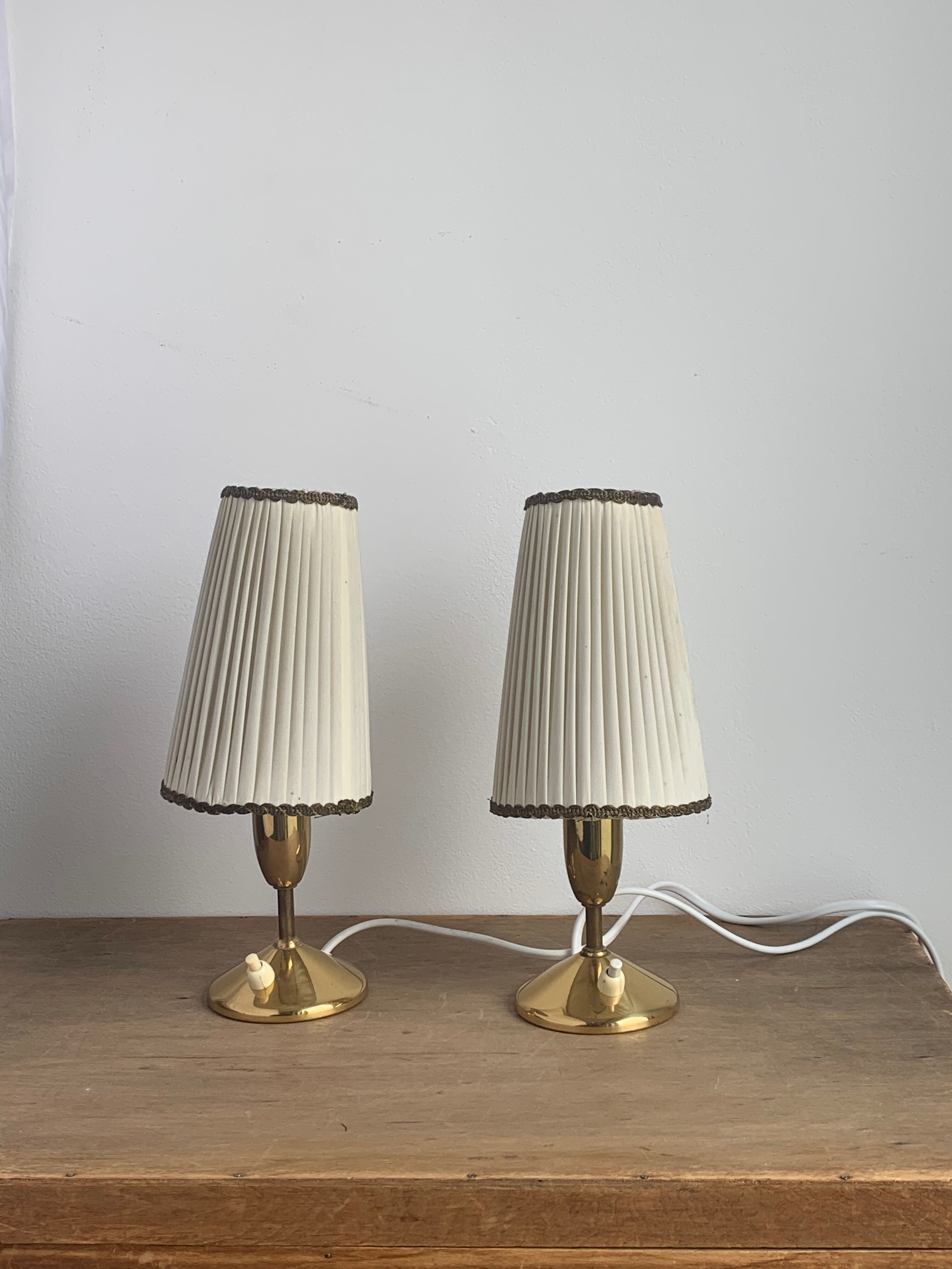 Pair of bedside lamps, 1960s