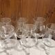 8 crystal wine glasses from the 1925/1930s - Camp Romain wine logo.