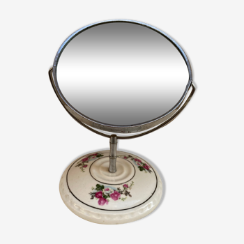 Miroir pivotant motif floral