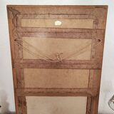 Antique gilded wooden rectangular mirror