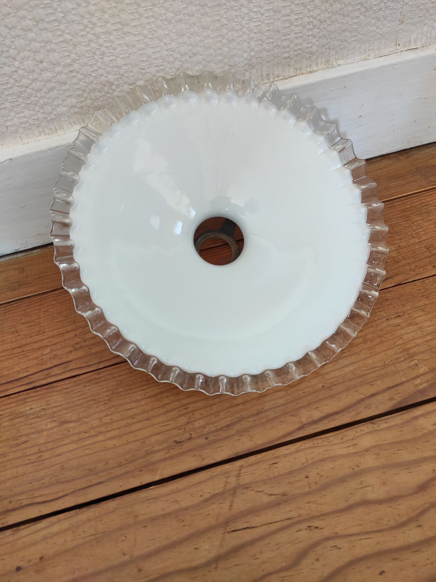 White opaline lampshade