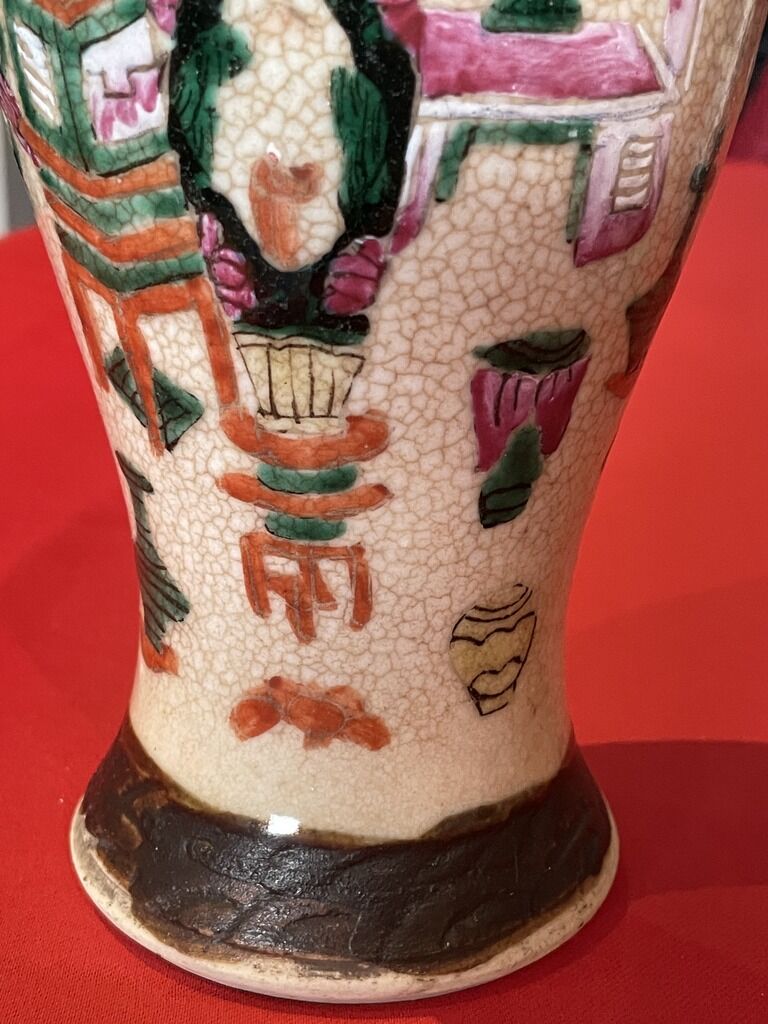 Ancient Asian porcelain vase