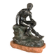 Hermès au repos, bronze Grand Tour, patine noir et verte, XIXème siècle